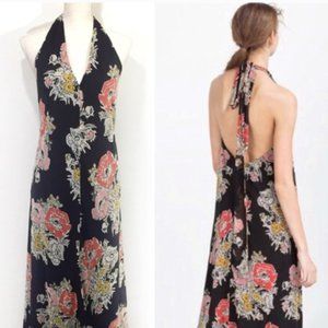 Zara Trafaluc Floral Halter Maxi Dress- Sz M